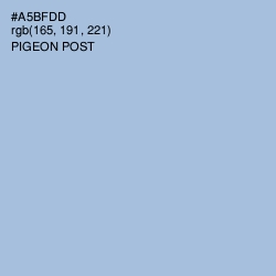 #A5BFDD - Pigeon Post Color Image