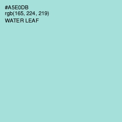 #A5E0DB - Water Leaf Color Image