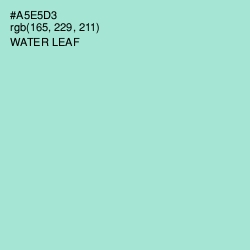 #A5E5D3 - Water Leaf Color Image