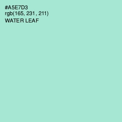 #A5E7D3 - Water Leaf Color Image