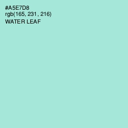 #A5E7D8 - Water Leaf Color Image