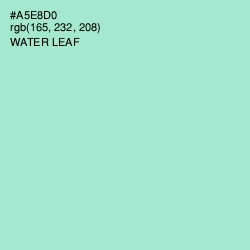 #A5E8D0 - Water Leaf Color Image