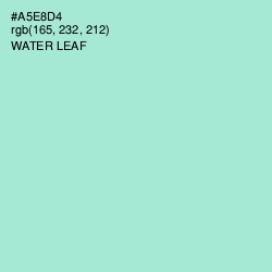 #A5E8D4 - Water Leaf Color Image