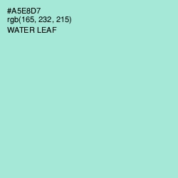 #A5E8D7 - Water Leaf Color Image