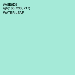 #A5E9D9 - Water Leaf Color Image
