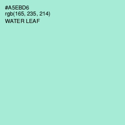 #A5EBD6 - Water Leaf Color Image