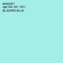 #A5EDE7 - Blizzard Blue Color Image