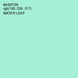 #A5EFD9 - Water Leaf Color Image