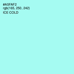 #A5FAF2 - Ice Cold Color Image