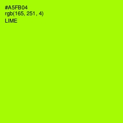 #A5FB04 - Lime Color Image