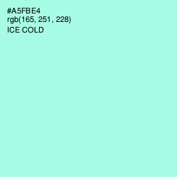 #A5FBE4 - Ice Cold Color Image