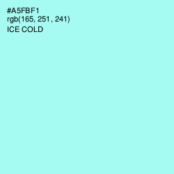 #A5FBF1 - Ice Cold Color Image