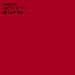 #A6001E - Bright Red Color Image