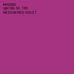 #A63282 - Medium Red Violet Color Image