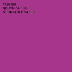 #A6358B - Medium Red Violet Color Image