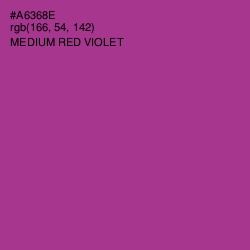 #A6368E - Medium Red Violet Color Image