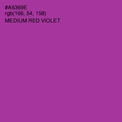 #A6369E - Medium Red Violet Color Image