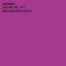 #A6388D - Medium Red Violet Color Image