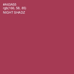 #A63A55 - Night Shadz Color Image