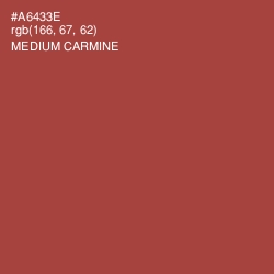 #A6433E - Medium Carmine Color Image