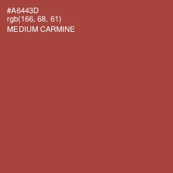 #A6443D - Medium Carmine Color Image