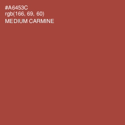 #A6453C - Medium Carmine Color Image