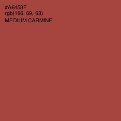 #A6453F - Medium Carmine Color Image