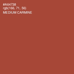 #A64738 - Medium Carmine Color Image