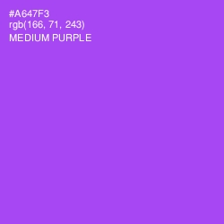 #A647F3 - Medium Purple Color Image