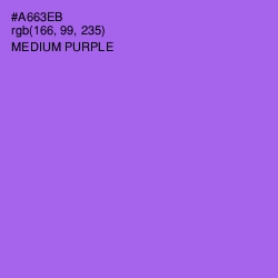 #A663EB - Medium Purple Color Image