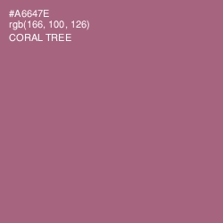 #A6647E - Coral Tree Color Image