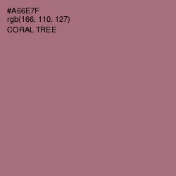 #A66E7F - Coral Tree Color Image