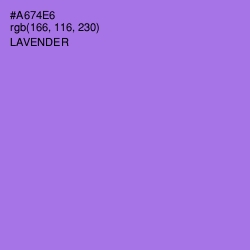 #A674E6 - Lavender Color Image