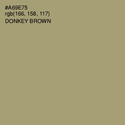 #A69E75 - Donkey Brown Color Image