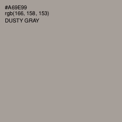#A69E99 - Dusty Gray Color Image