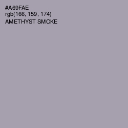 #A69FAE - Amethyst Smoke Color Image