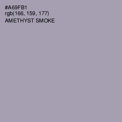 #A69FB1 - Amethyst Smoke Color Image