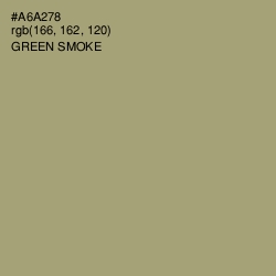 #A6A278 - Green Smoke Color Image