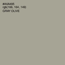 #A6A495 - Gray Olive Color Image