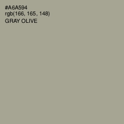 #A6A594 - Gray Olive Color Image