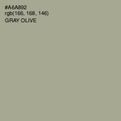 #A6A892 - Gray Olive Color Image