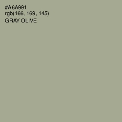 #A6A991 - Gray Olive Color Image
