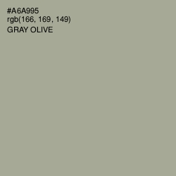 #A6A995 - Gray Olive Color Image