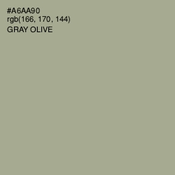 #A6AA90 - Gray Olive Color Image