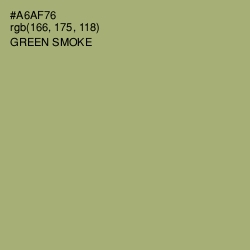 #A6AF76 - Green Smoke Color Image