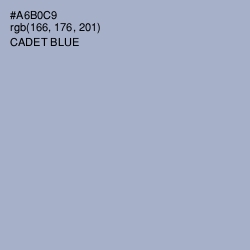 #A6B0C9 - Cadet Blue Color Image