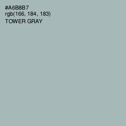 #A6B8B7 - Tower Gray Color Image