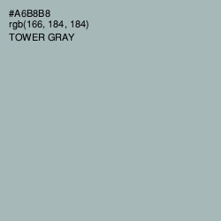 #A6B8B8 - Tower Gray Color Image