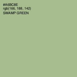 #A6BC8E - Swamp Green Color Image