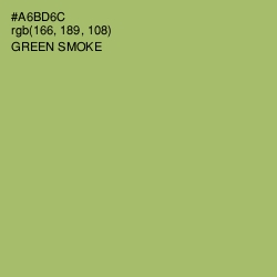 #A6BD6C - Green Smoke Color Image